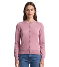 Pink Crew Neck Cardigan 1