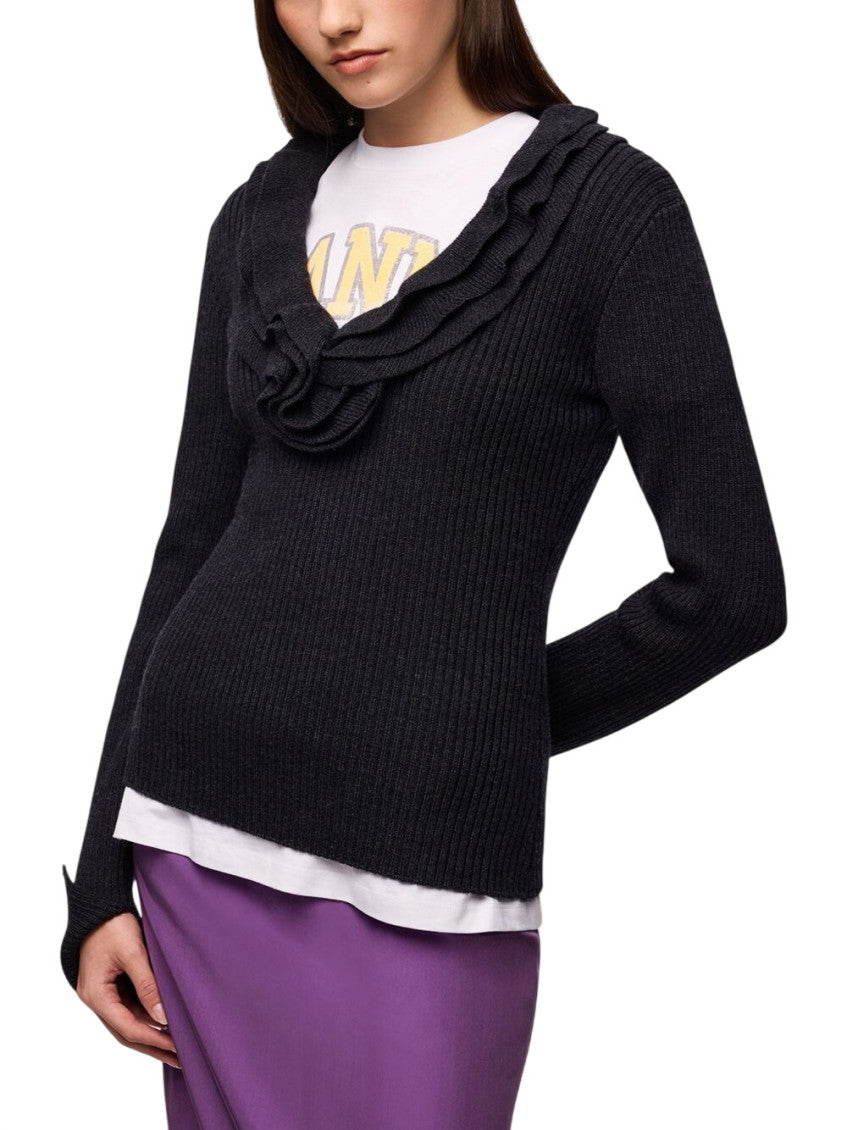 Black Cowl Neck Top 1