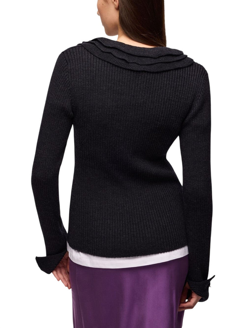 Black Cowl Neck Top 2