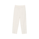 White Flat Front Pants 1