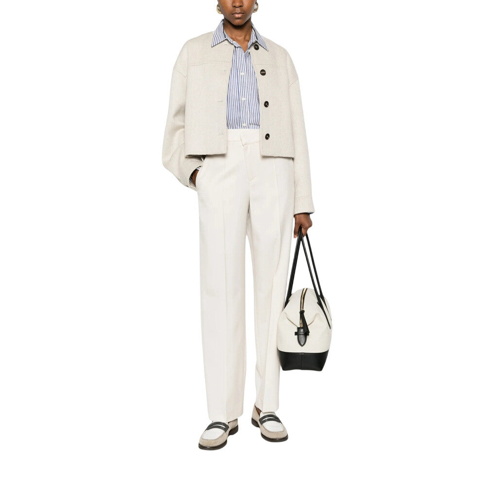 White Flat Front Pants 2