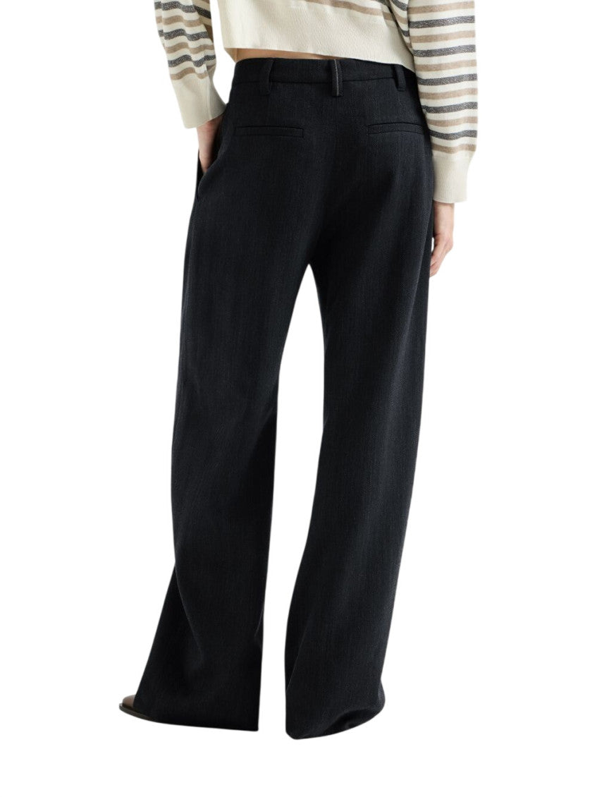 Black Tailored Pleated Pants 2