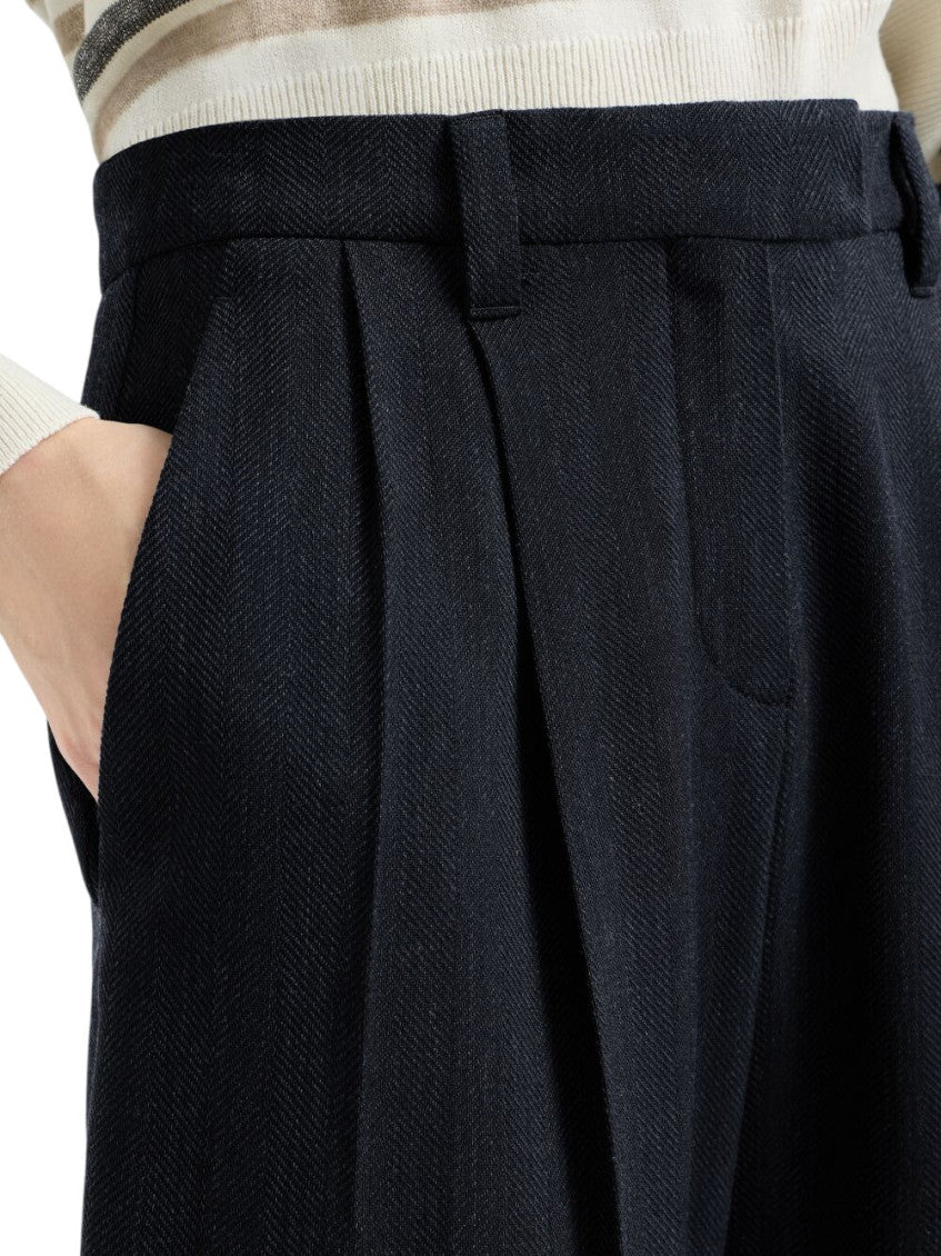 Black Tailored Pleated Pants 4