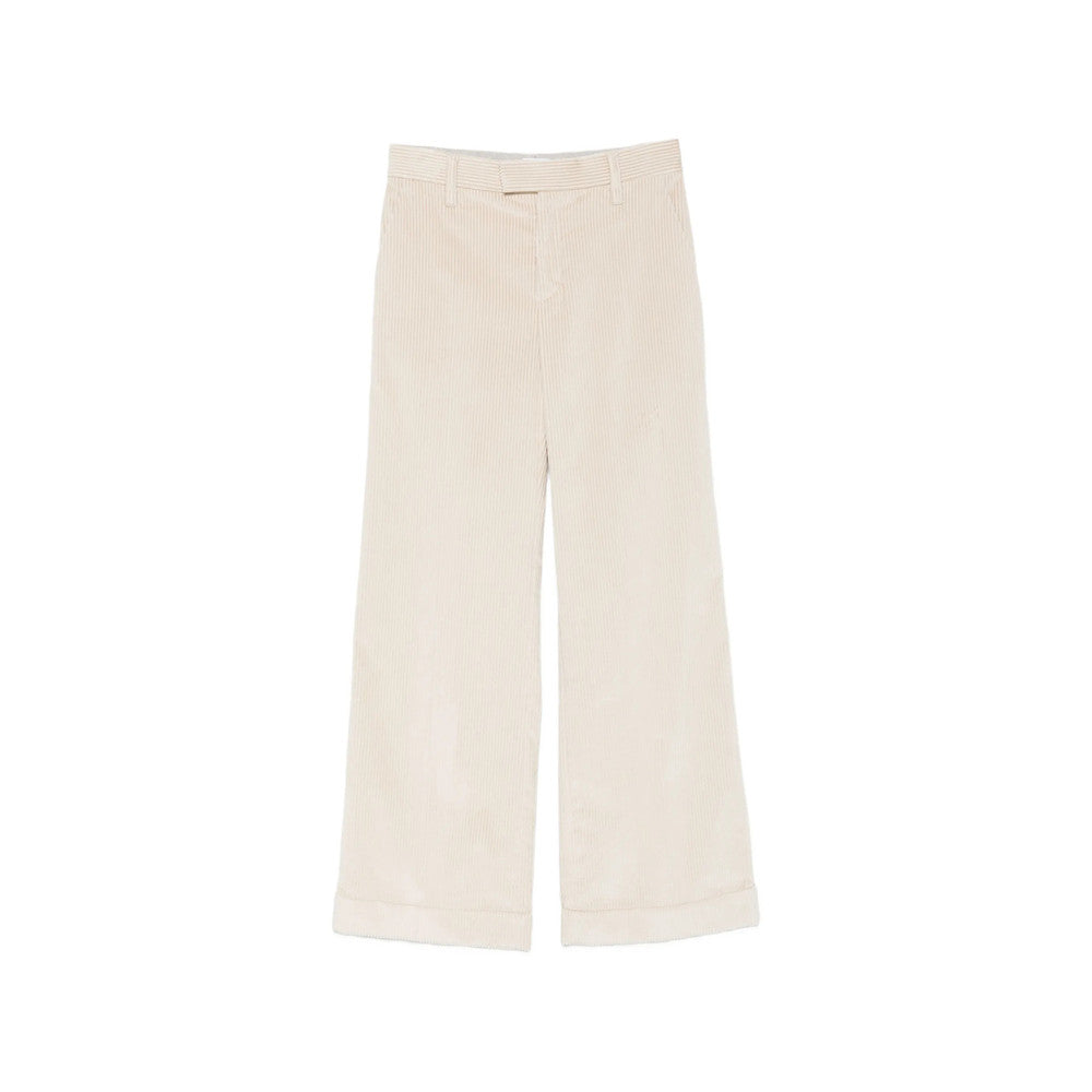 Off White Regular Flat Front Pants 2