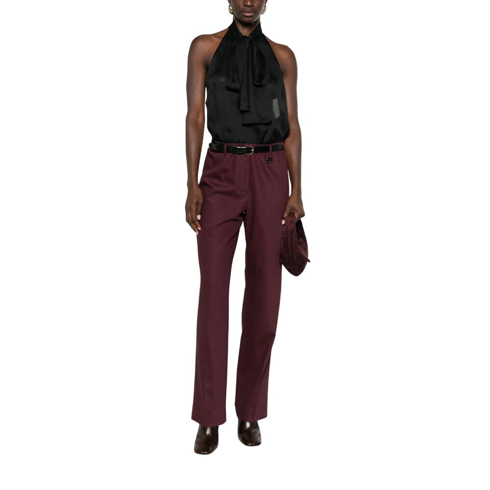 Red Flat Front Pants 2