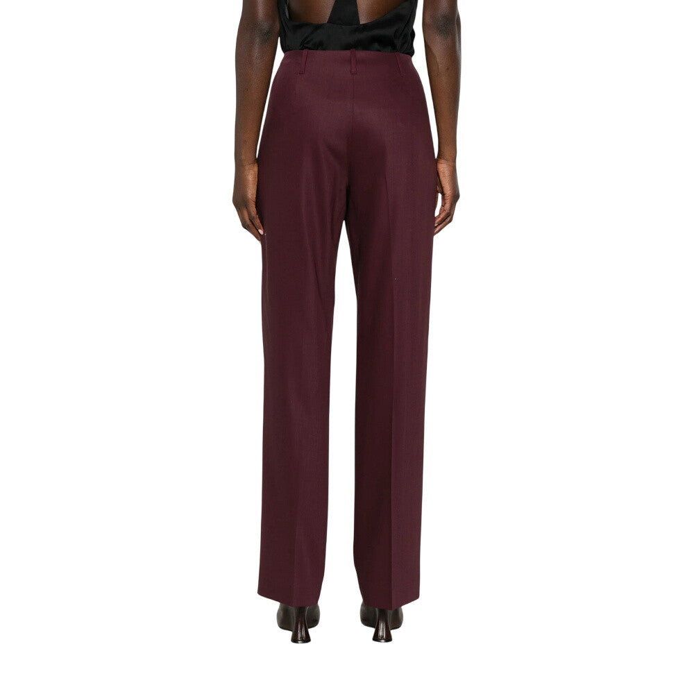 Red Flat Front Pants 3