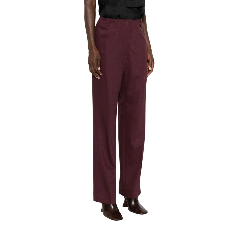 Red Flat Front Pants 4