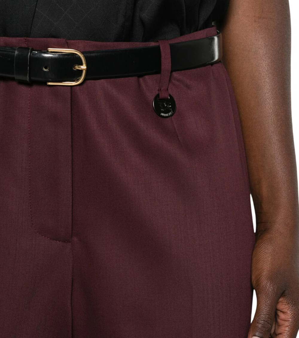 Red Flat Front Pants 5