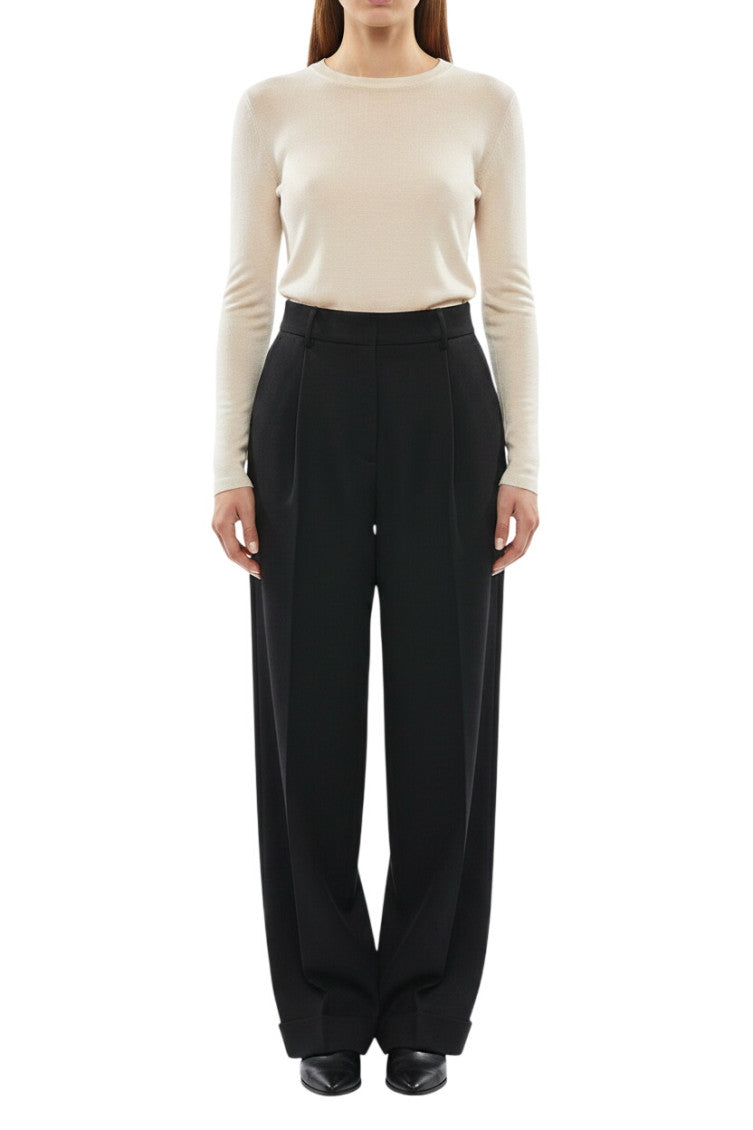 Black Flat Front Pants 1