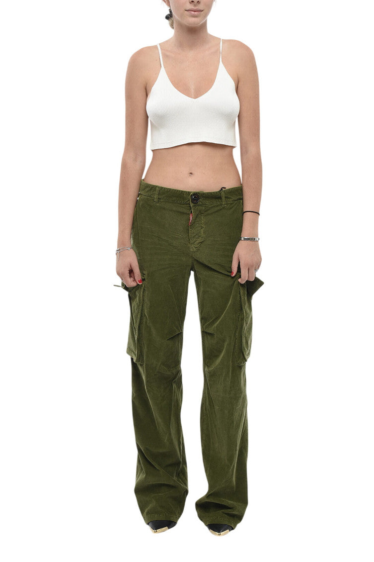 Green Loose Cargos Pants 4