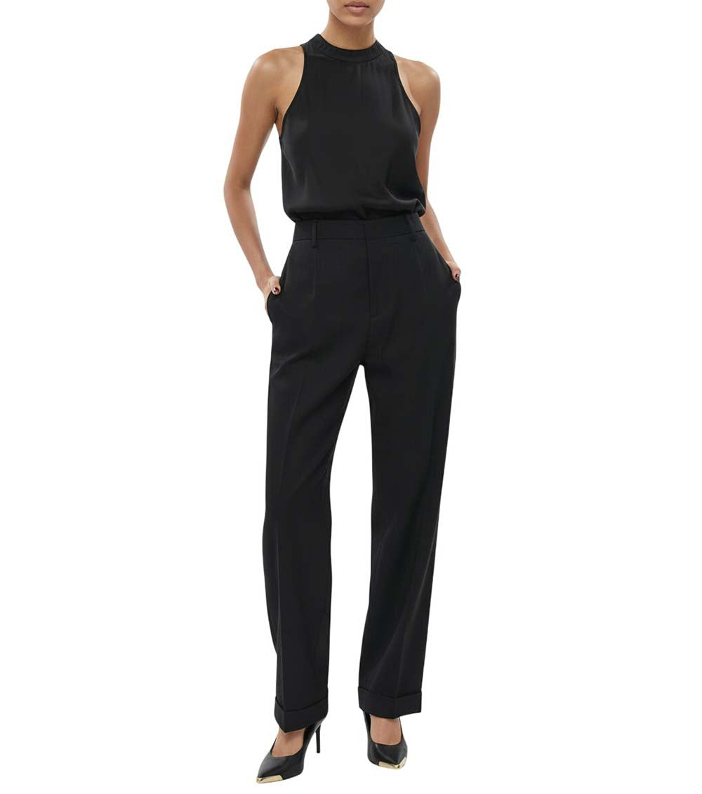 Black Flat Front Pants 1