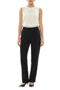 Black Flat Front Pant 1