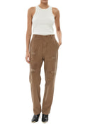 Brown Flat Front Pants 1