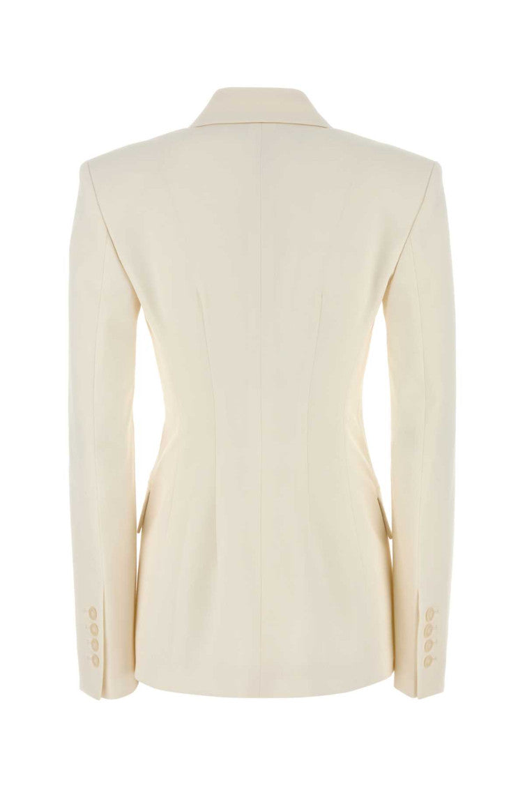 Ivory stretch gabardine blazer  2