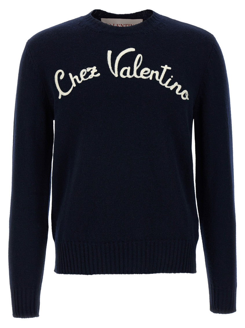 Blue 'Chez Valentino' Sweater 1