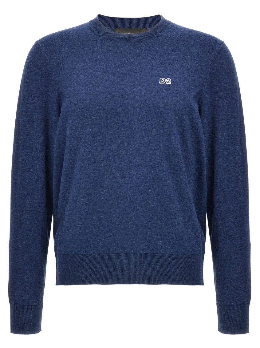 Blue 'Crewneck' sweater 1