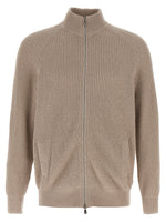 Beige Zip cardigan 1