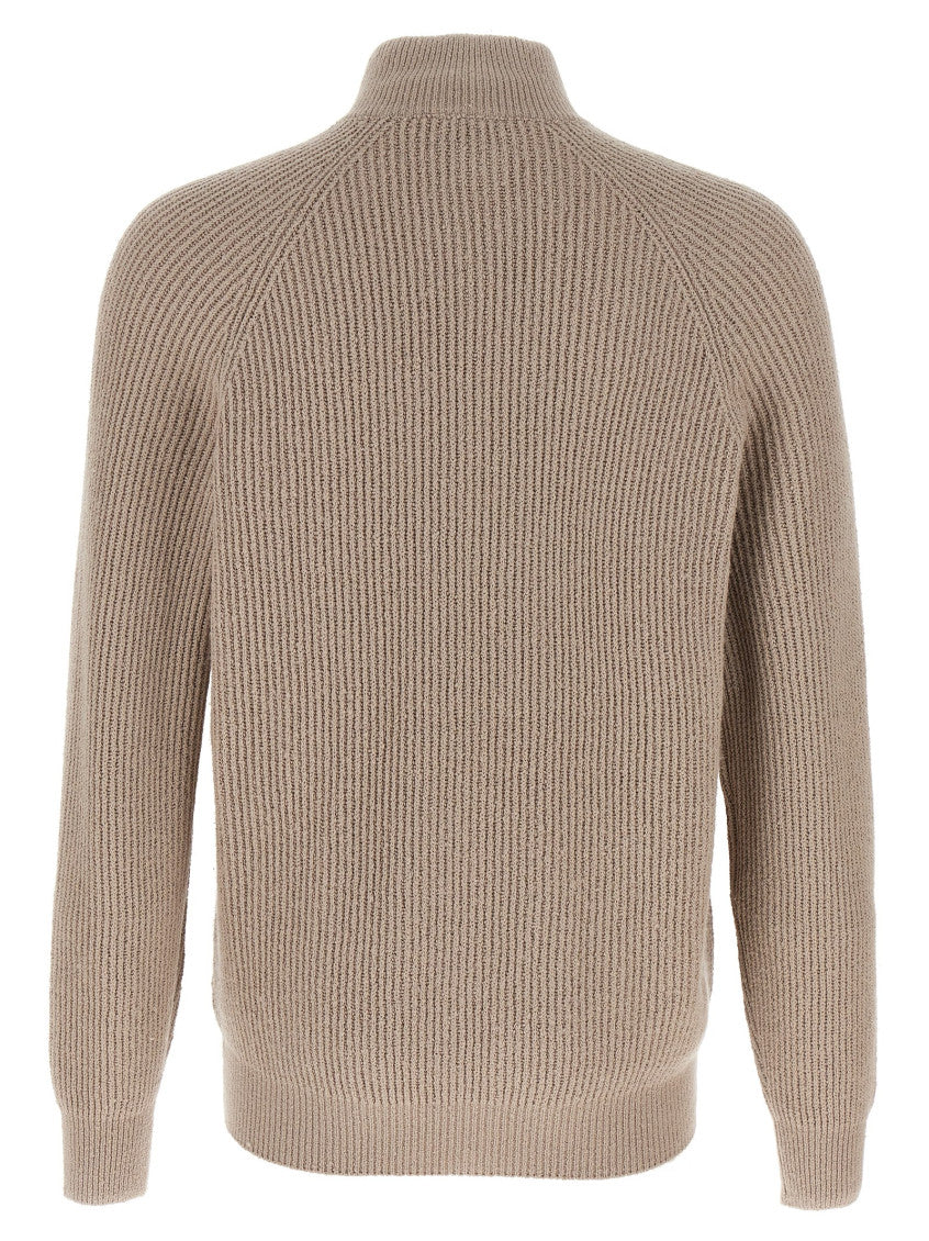 Beige Zip cardigan 2