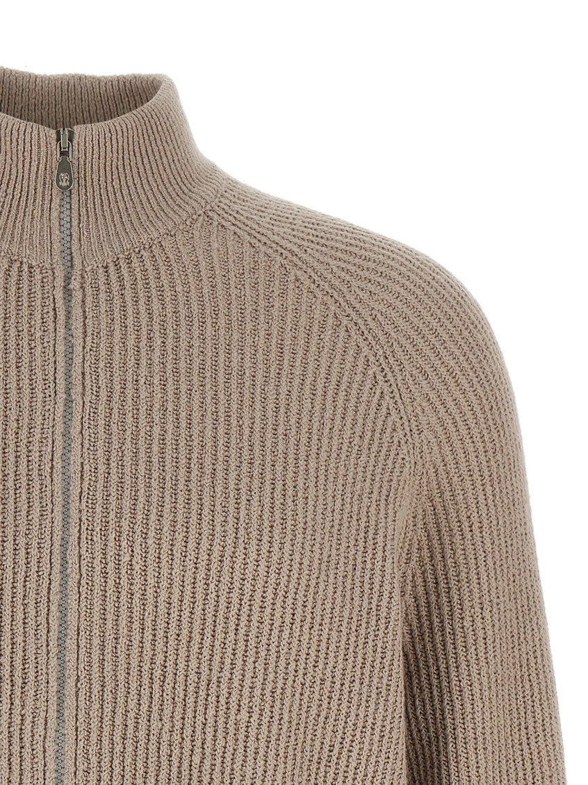 Beige Zip cardigan 3