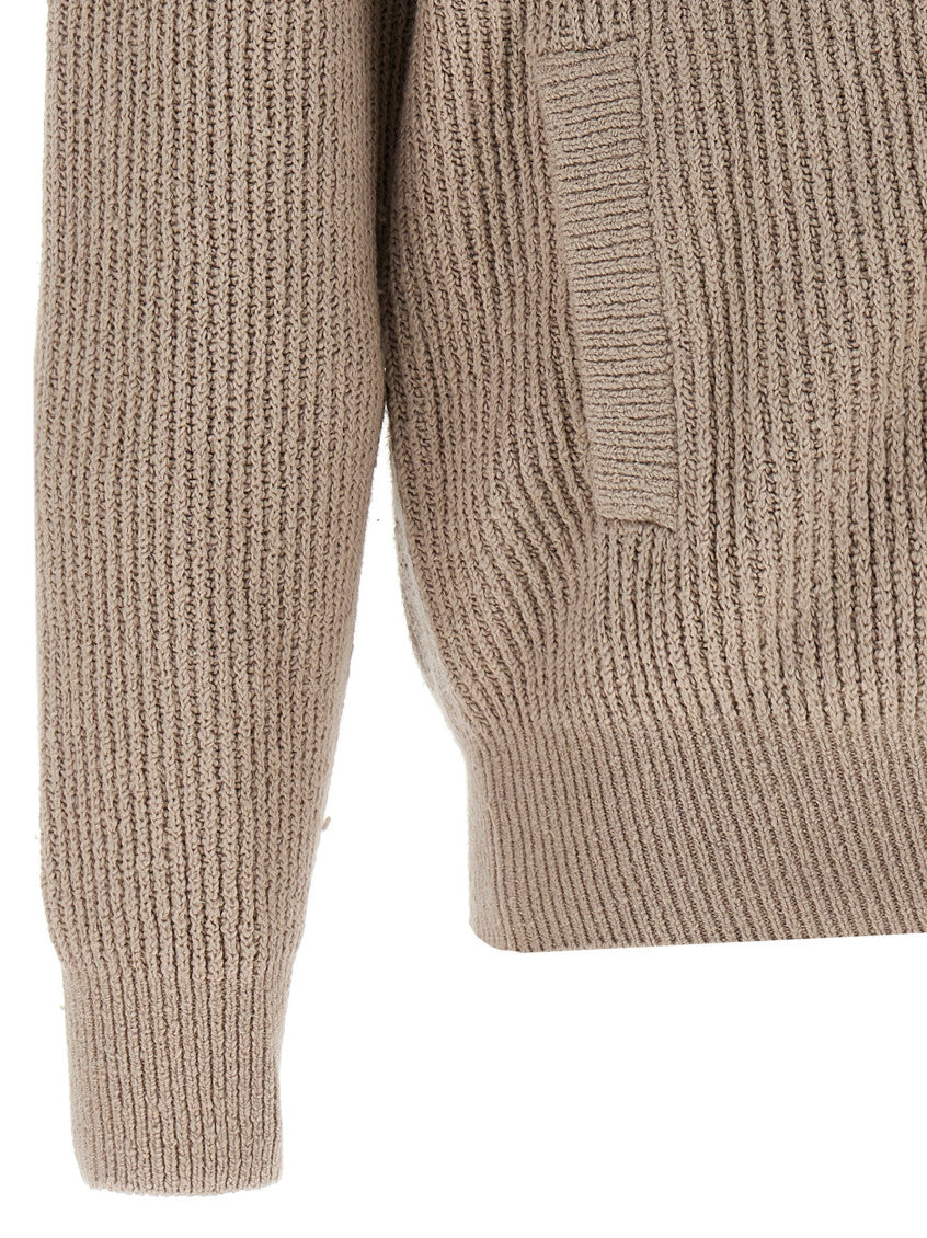 Beige Zip cardigan 4