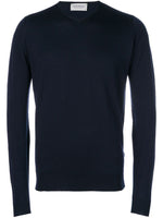 Navy Blue V-neck Sweater 1