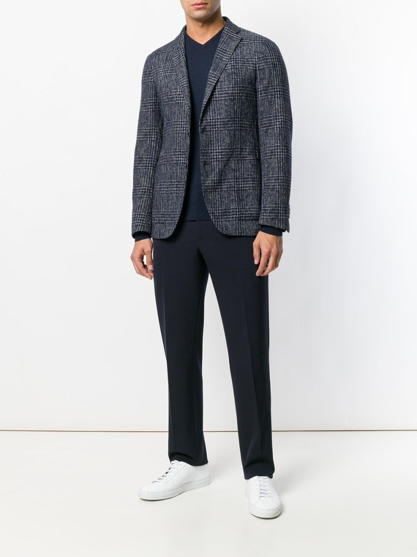 Navy Blue V-neck Sweater 2