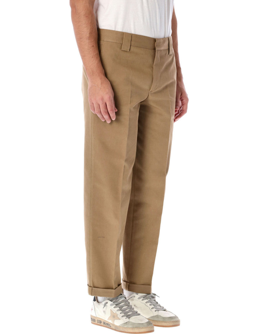 Beige Cotton chinos trousers 2