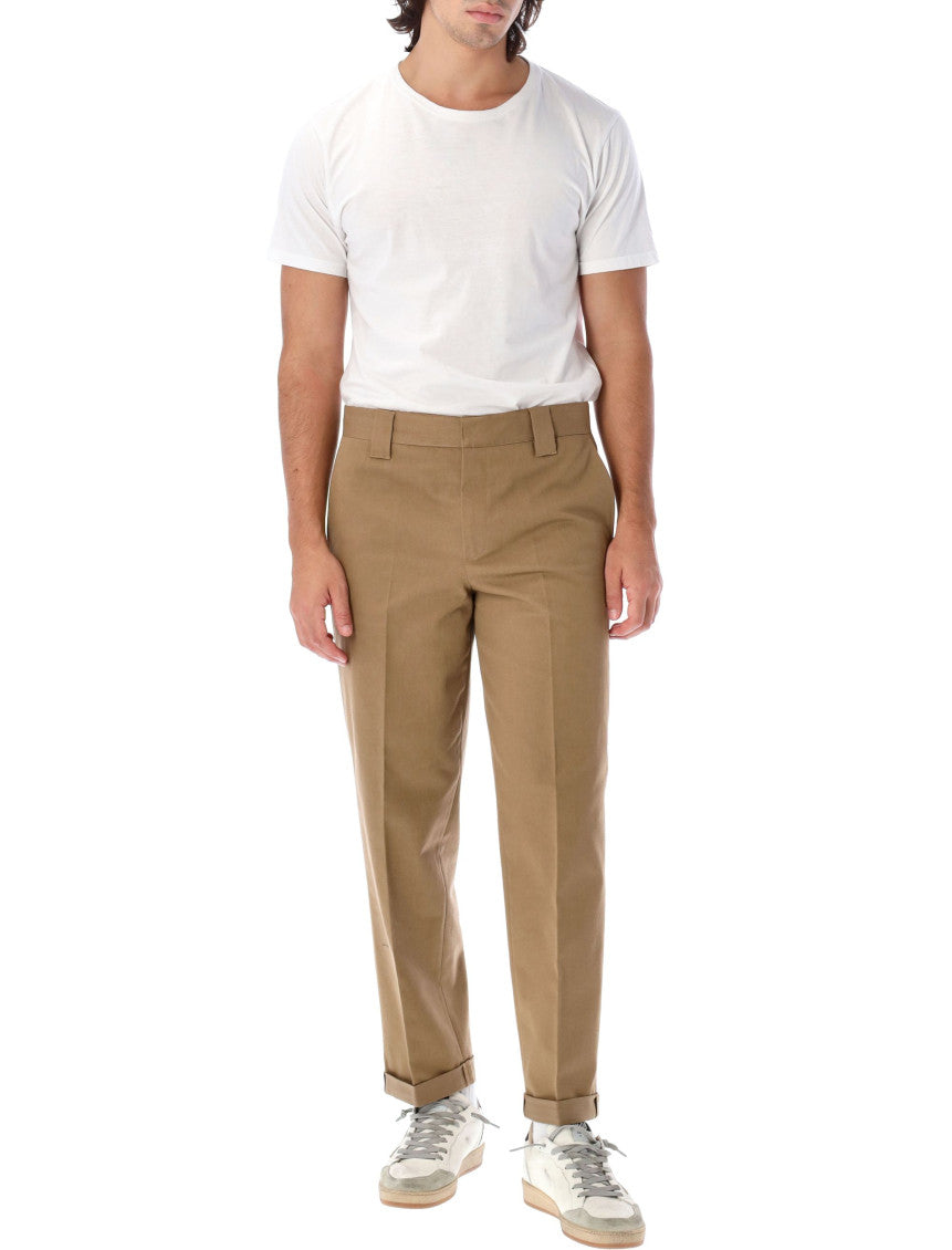 Beige Cotton chinos trousers 4