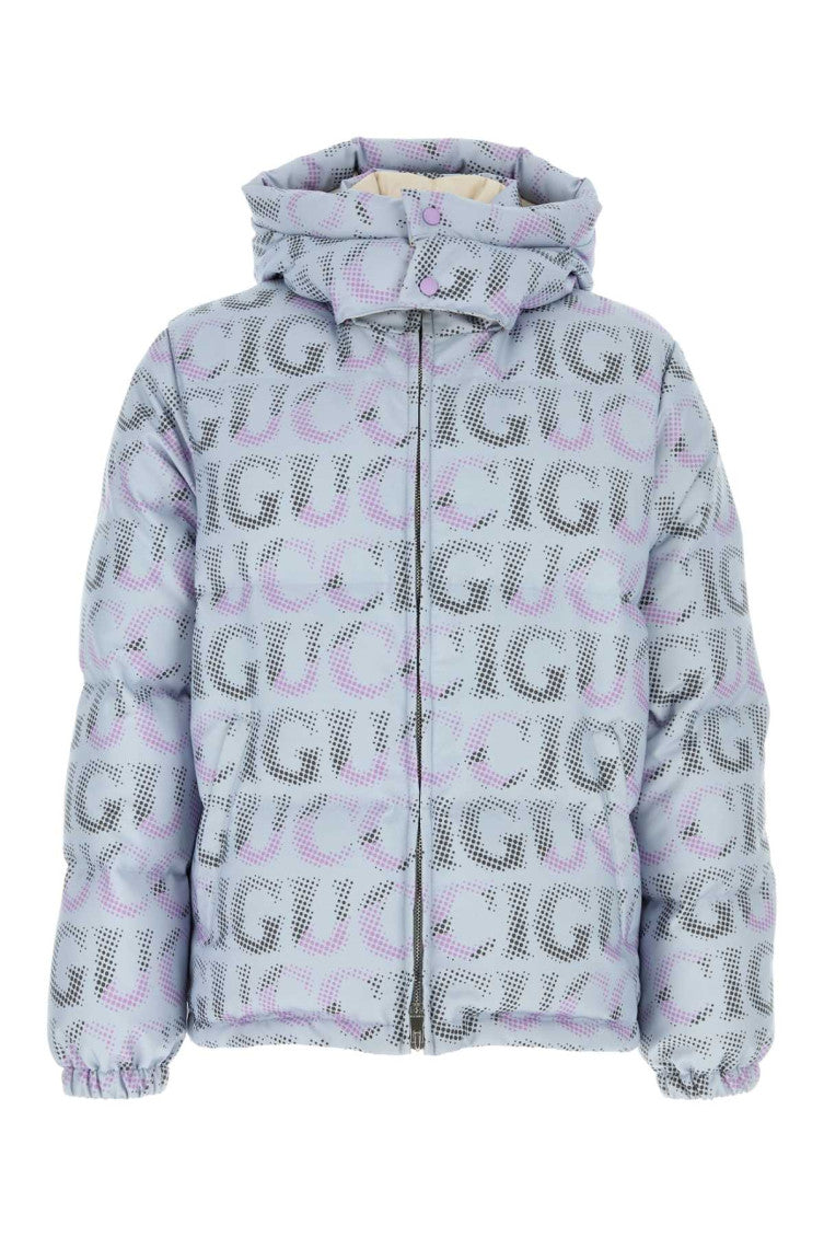 Light Blue Logo Print Jacket 1
