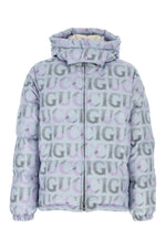 Light Blue Logo Print Jacket 1