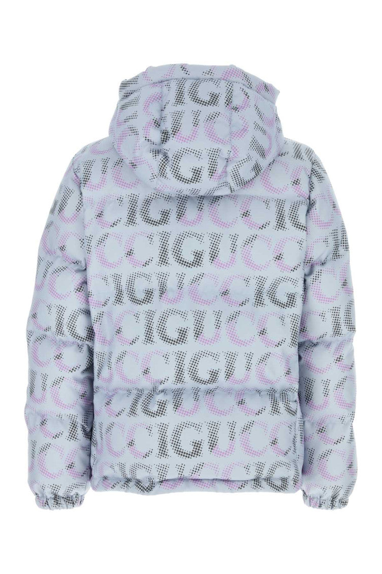Light Blue Logo Print Jacket 2