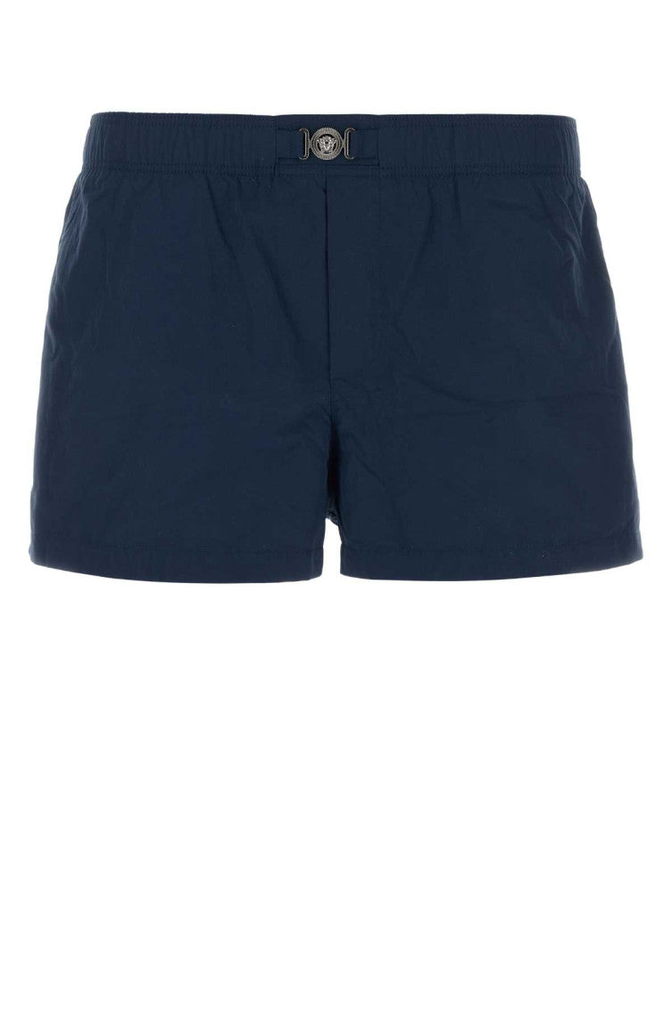 Blue nylon bermuda shorts  1