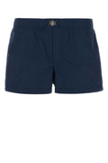 Blue nylon bermuda shorts  1
