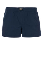 Blue nylon bermuda shorts  1