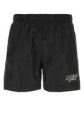 Black nylon swimming shorts 1
