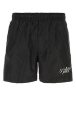 Black nylon swimming shorts 1