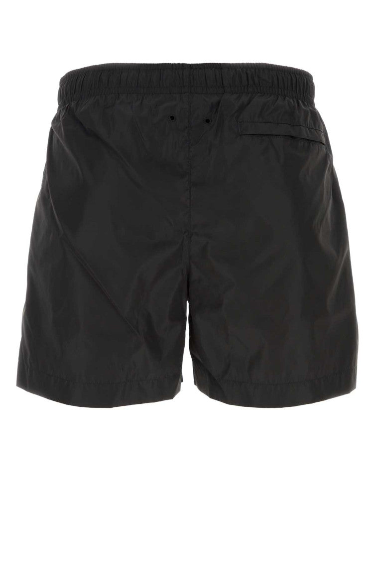 Black nylon swimming shorts 2