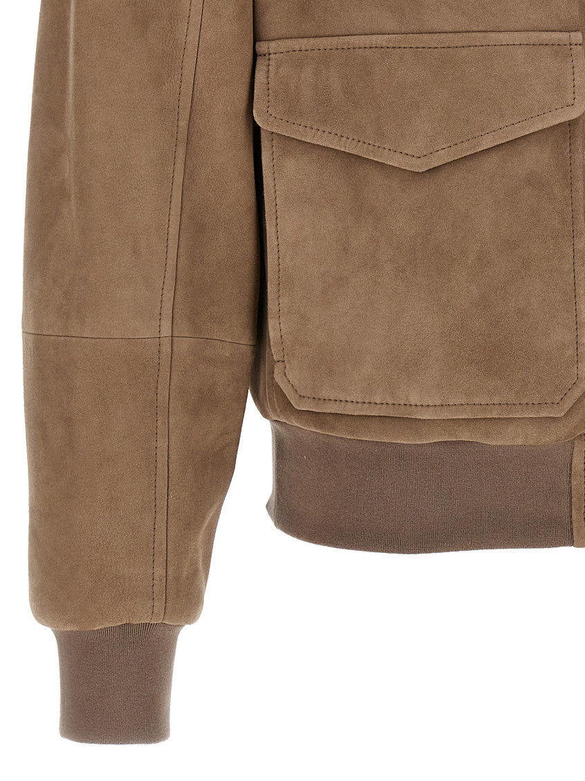 Brown 'Aviatore' jacket 4