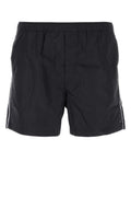 Midnight blue nylon swimming shorts 1
