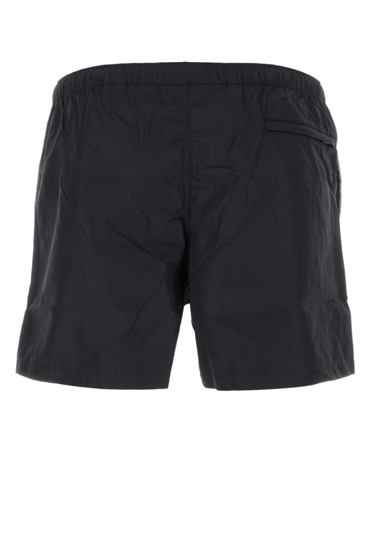 Midnight blue nylon swimming shorts 2