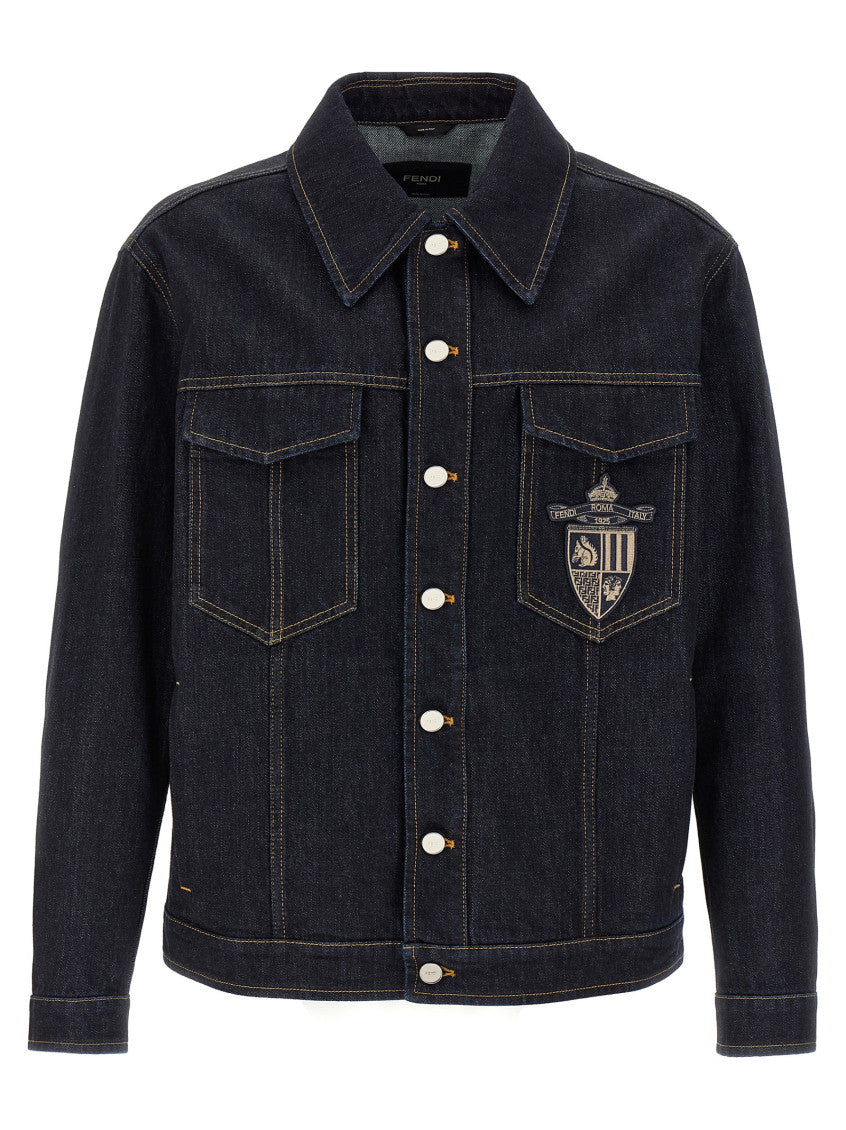 Blue Fendi Crest jacket 1