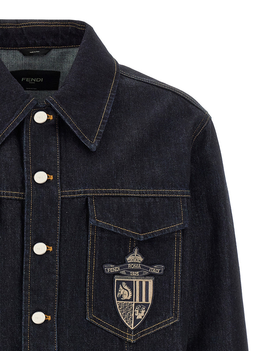 Blue Fendi Crest jacket 3