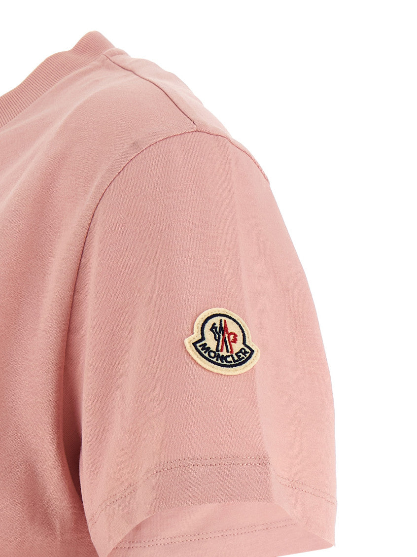 Pink Crew Neck Logo T-Shirt 4