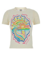 White Round Neck Graphic T-Shirt 1