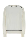 White Round Neck Full Sleeves T-Shirt 1