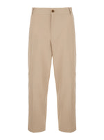 Beige Straight Pants 1