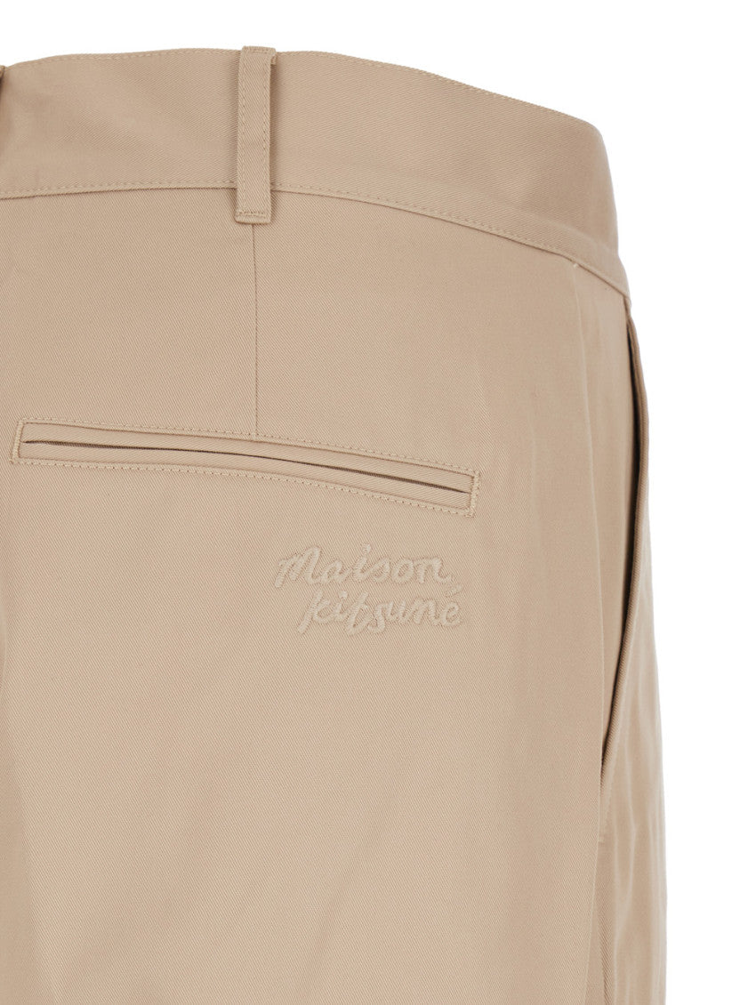 Beige Straight Pants 4