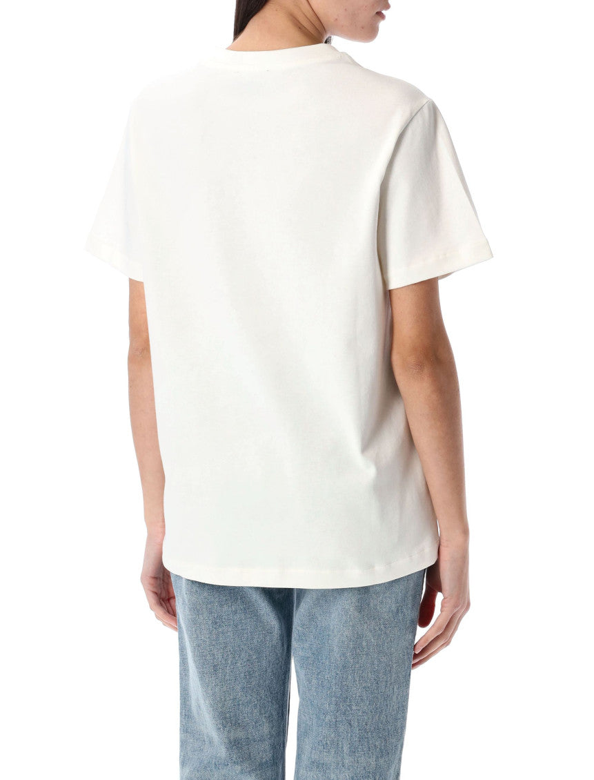 White Logo Crewneck T-Shirt 2