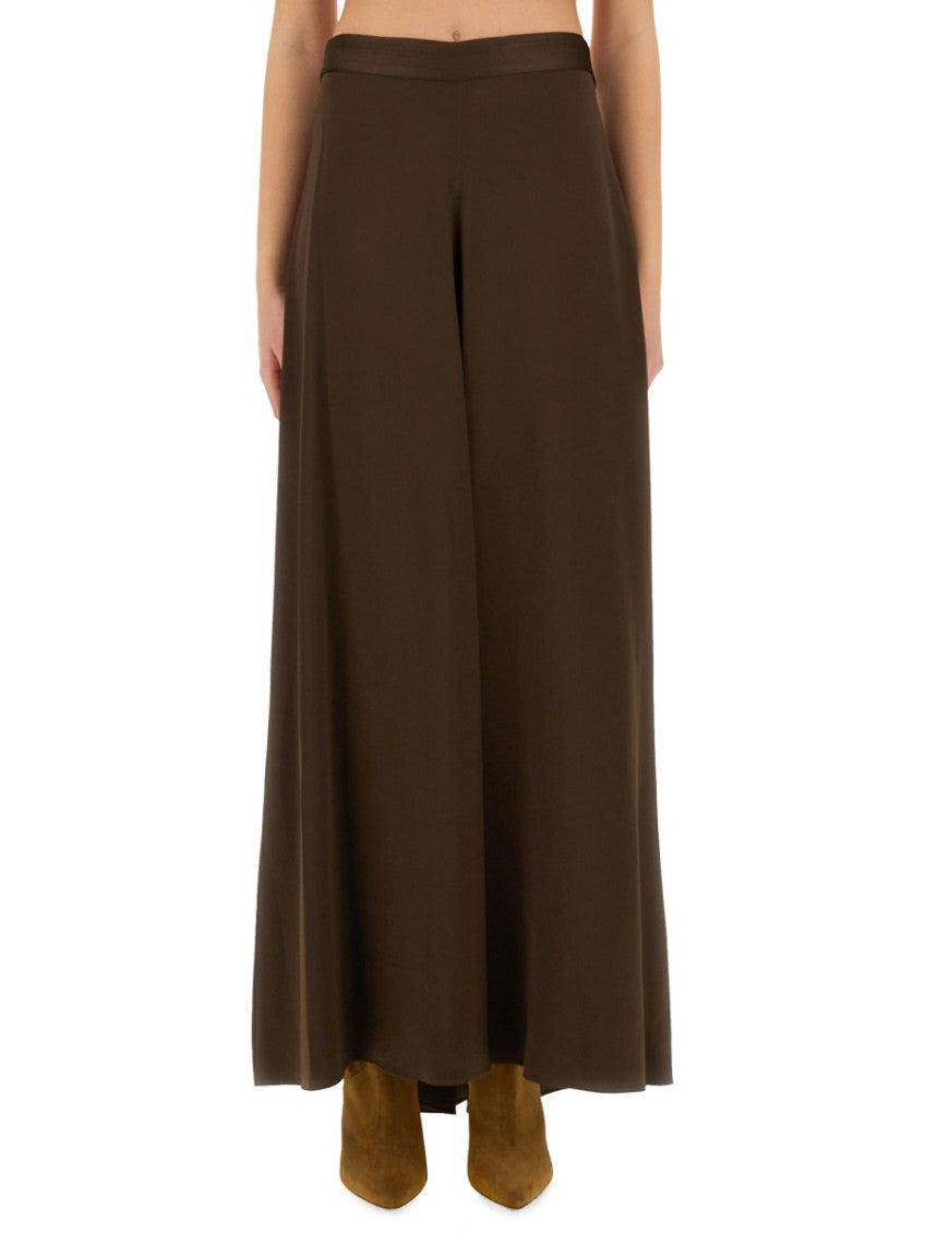 Brown Solid Maxi Skirt 1