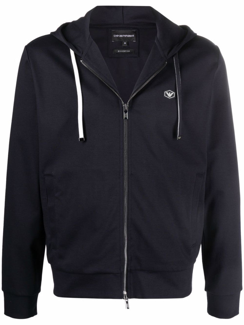 Navy Blue Hood Sweatshirt 1
